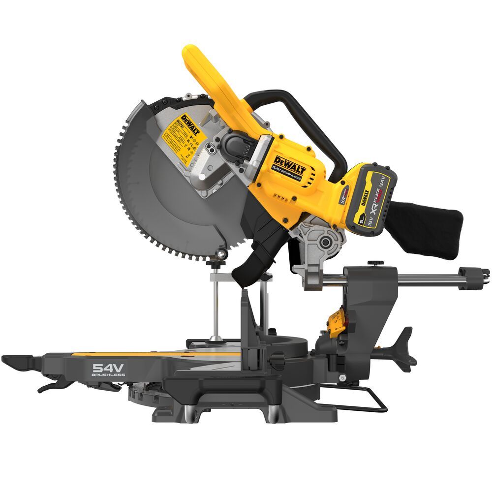 DEWALT DCS781X2-GB 54v XR FLEXVOLT 305mm SLIDE MITRE SAW 2 x 9.0AH BATTERIES & CHARGER & DE7260