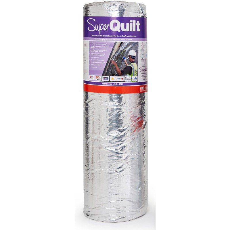 YBS SUPERQUILT MULTI FOIL 1500mm x 10m (15m2 PER PACK) SQ BRI 1500 X 10