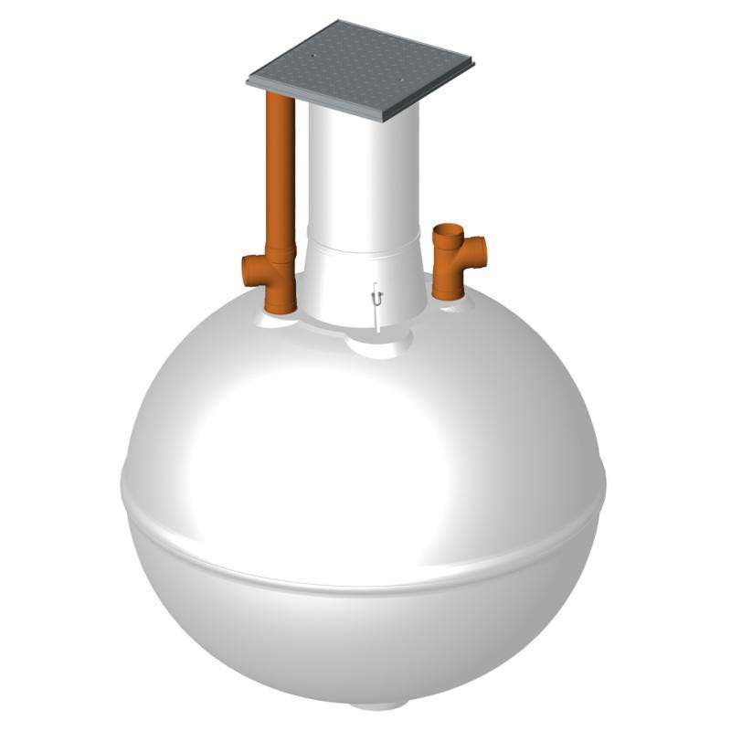 KLARGESTER GRP ALPHA SEPTIC TANK 3800l INCLUDING COVER AND FRAME