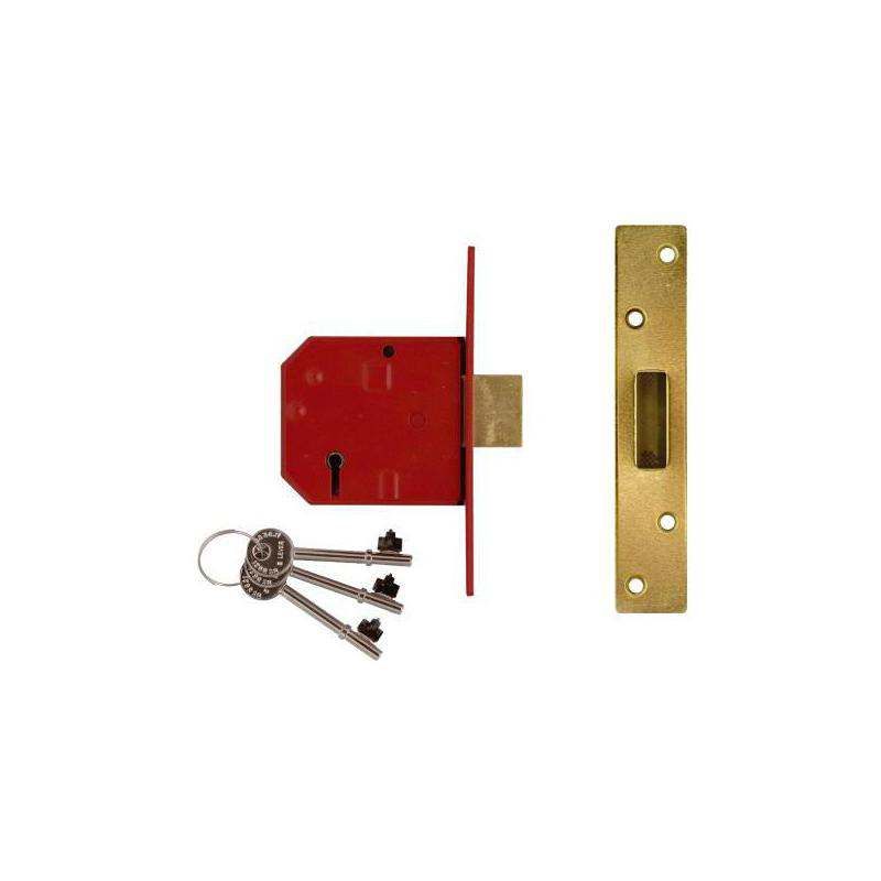 UNION 5 LEVER BS MORTICE DEADLOCK VISI PACK 63mm SATIN CHROME Y2134E-SC-2.50