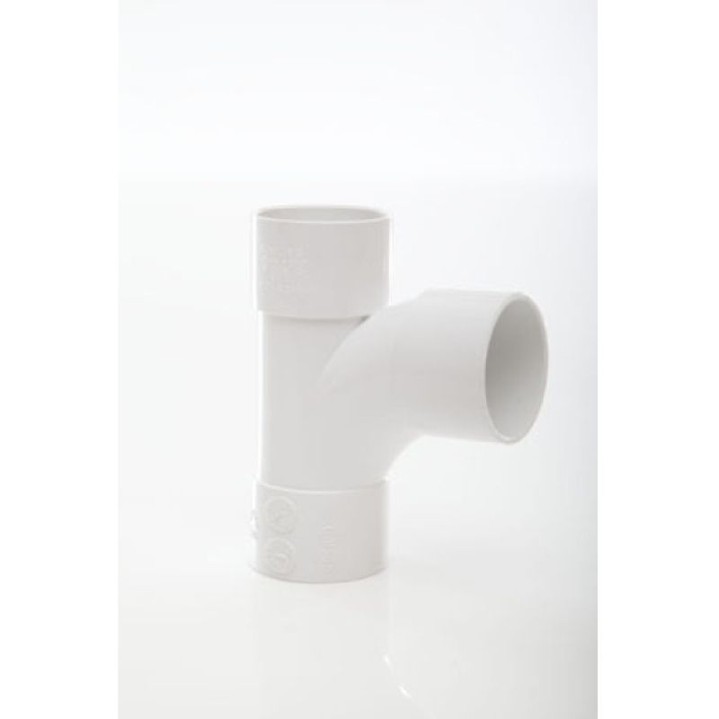 POLYPIPE MUPVC SWEPT TEE 32mm x 92.5deg MU116 MU116SG SOLVENT GREY