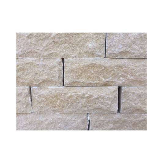 FORTICRETE 450 x 100 x 140mm BUFF ANSTONE PITCHED FACE WALLING
