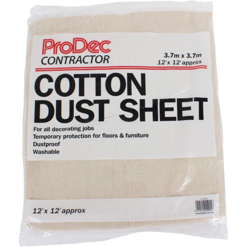 CONTRACTOR COTTON TWILL DUST SHEET 12 x 12'