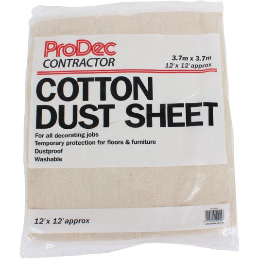 CONTRACTOR COTTON TWILL DUST SHEET 12 x 12'