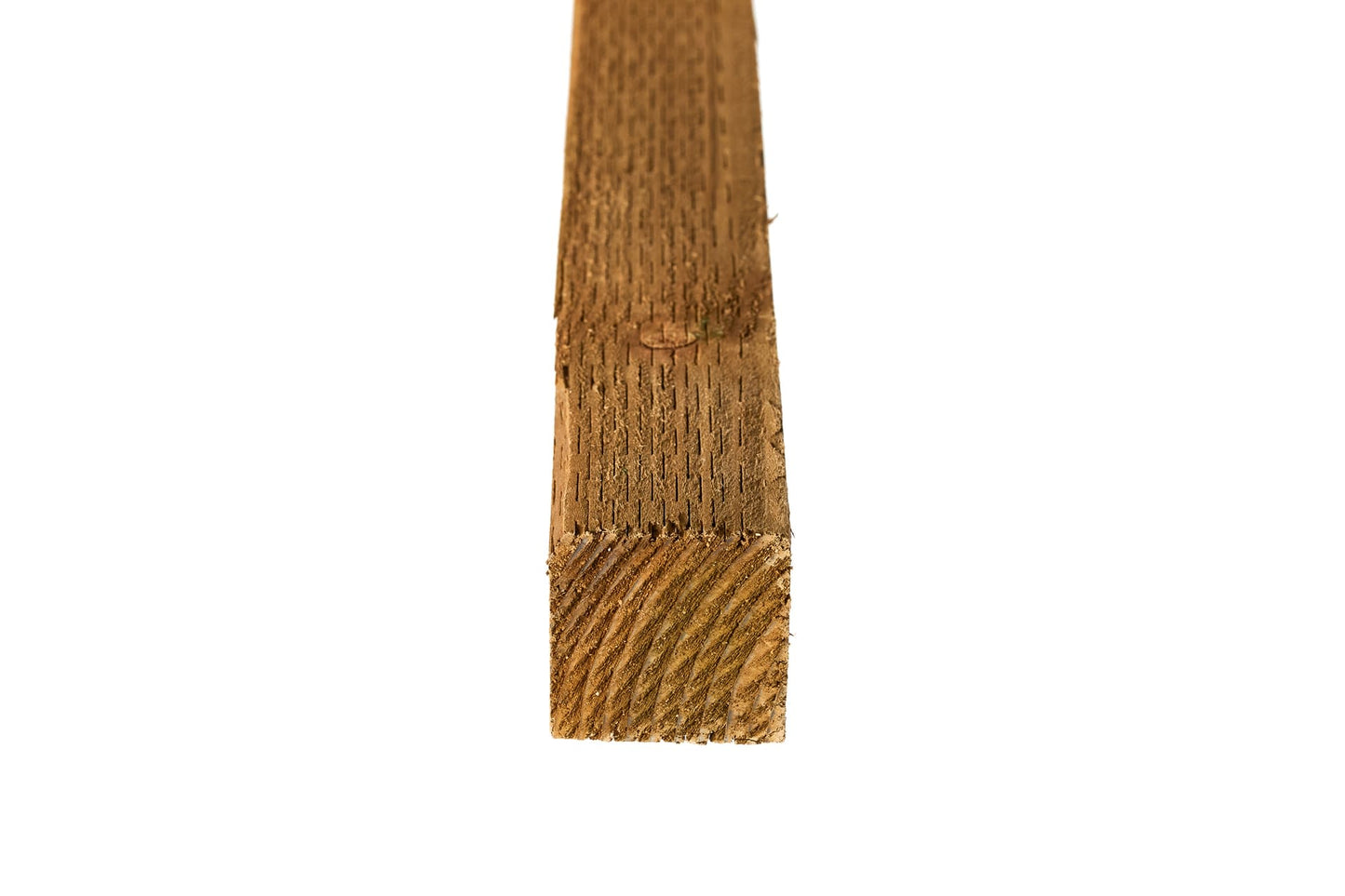 6ft Brown Treated Square Top Wooden Fence Post 1800mm x 75mm x 75mm (3" x 3")