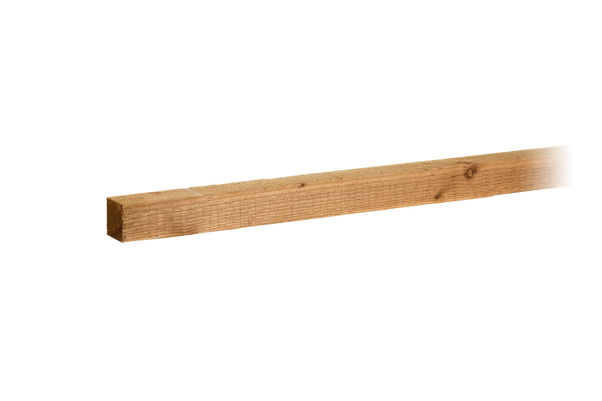 6ft Brown Treated Square Top Wooden Fence Post 1800mm x 75mm x 75mm (3" x 3")