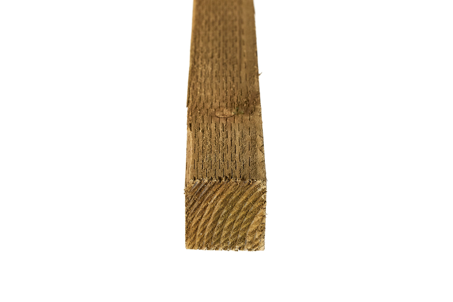 9ft Green Treated Square Top Wooden Fence Post 2700mm x 100mm x 100mm (4" x 4")