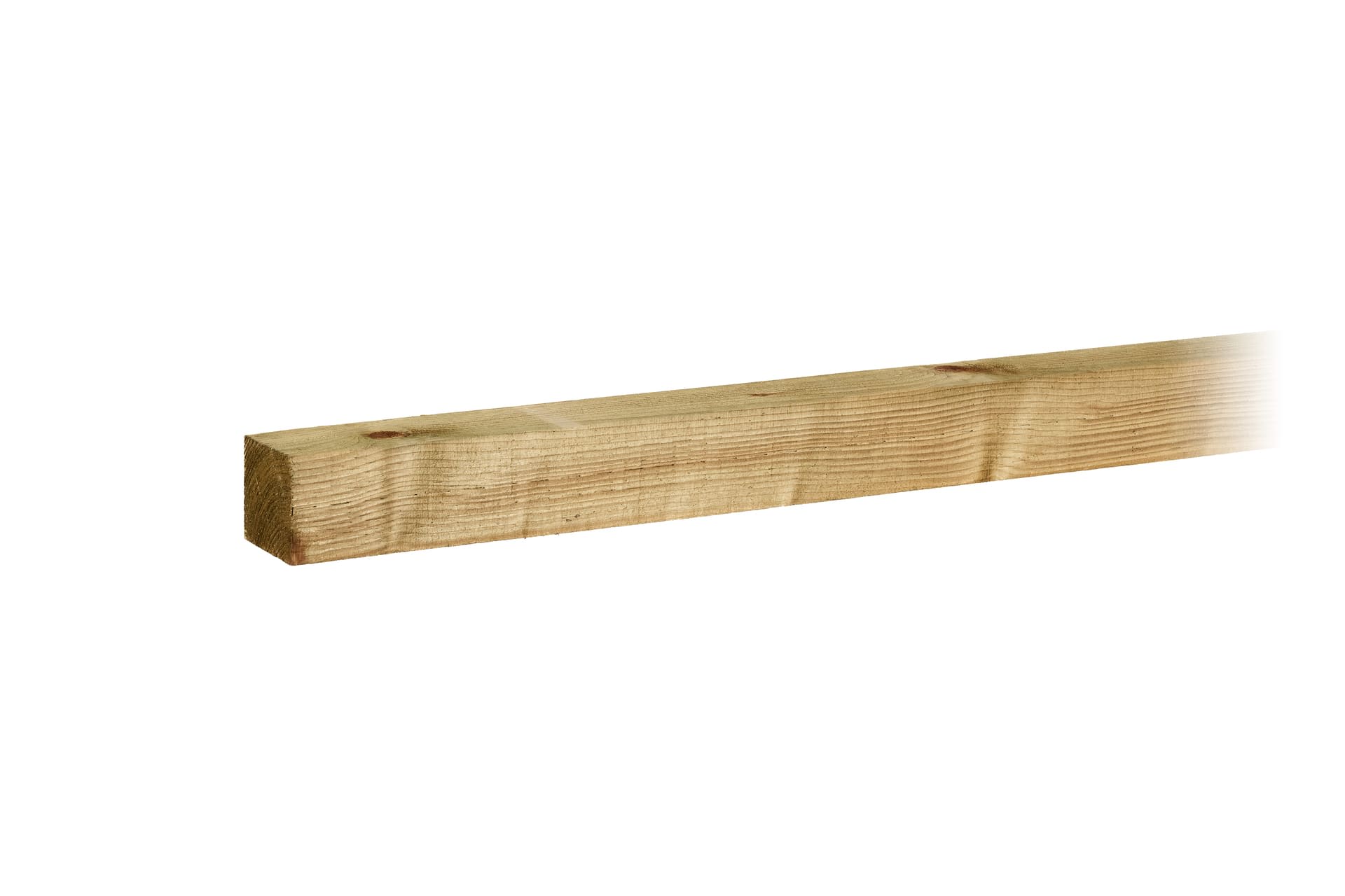 10ft Incised UC4 Green Treated Wooden Fence Post 3000mm x 75mm x 75mm (3" x 3")