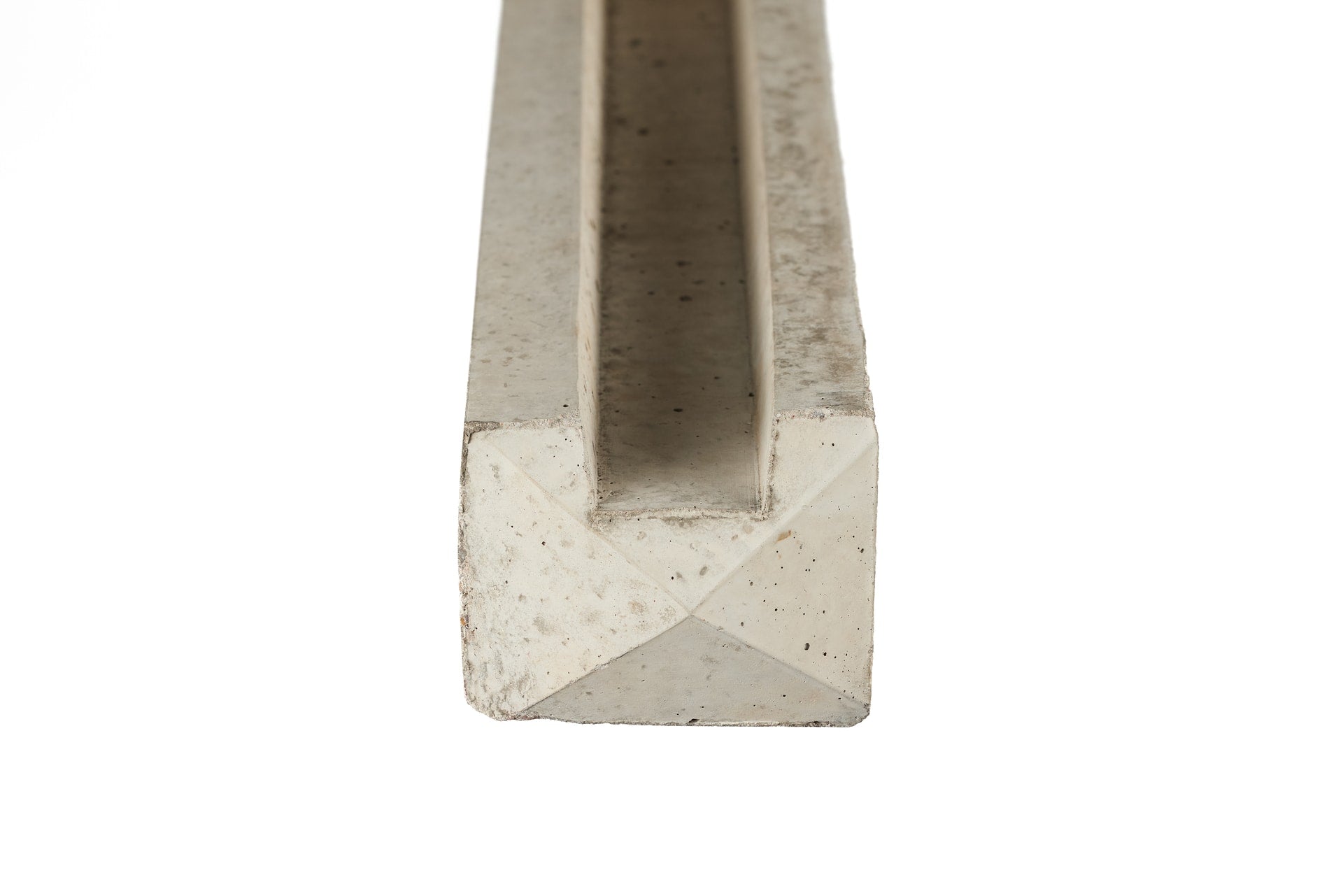 9ft Slotted Concrete End Fence Post 94mm x 109mm x 2745mm