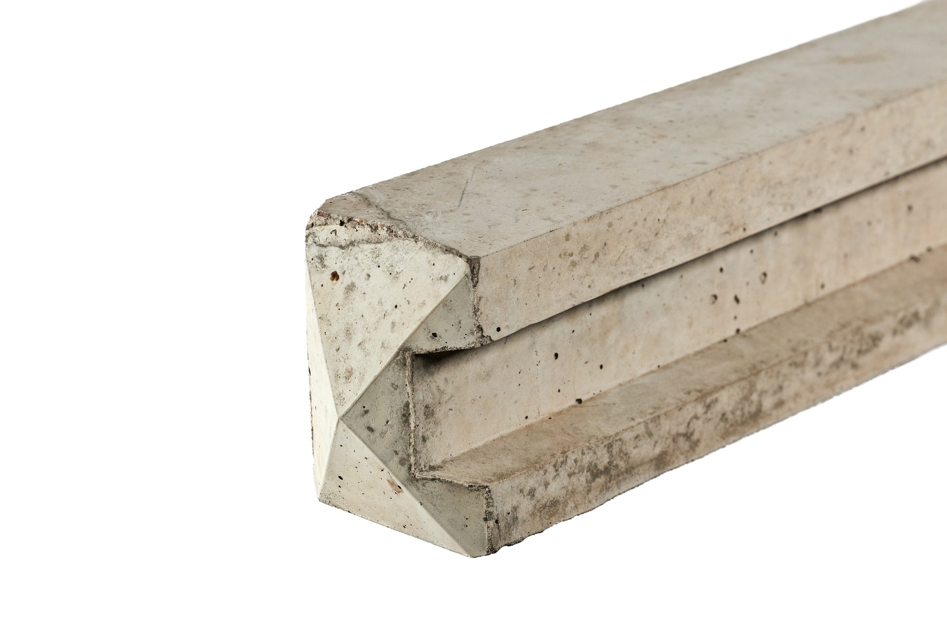 8ft Slotted Concrete End Fence Post 94mm x 109mm x 2440mm