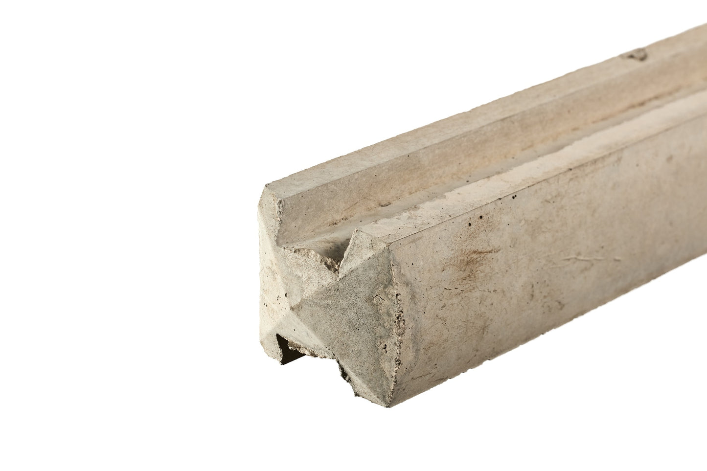8ft Slotted Concrete Intermediate Fence Post 94mm x 109mm x 2440mm