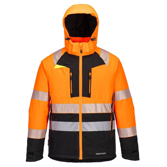 DX4 Hi-Vis Class 2 Winter Jacket, 4XL, R, Orange/Black