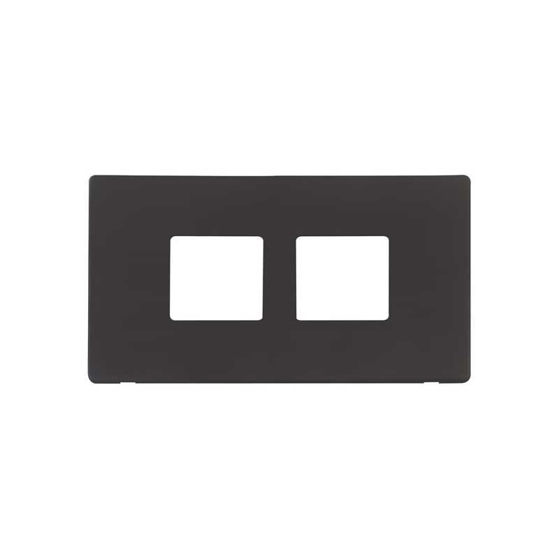 CLICK SCP404BK 2G 2 x 2 APERTURE COVER PLATE