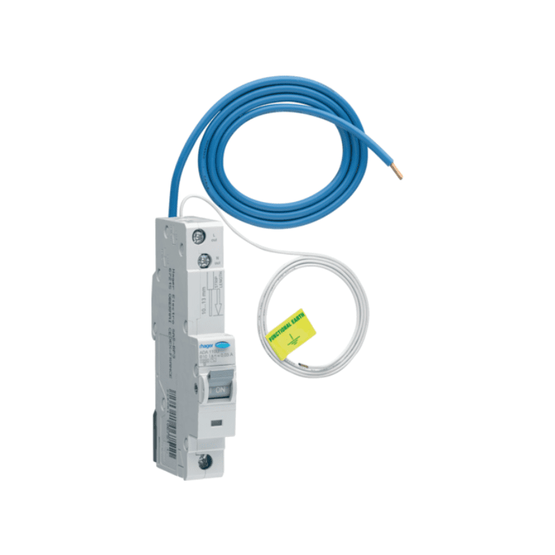 HAGER ADA110U 10A 30MA RCBO 10KA TYPE A B CURVE