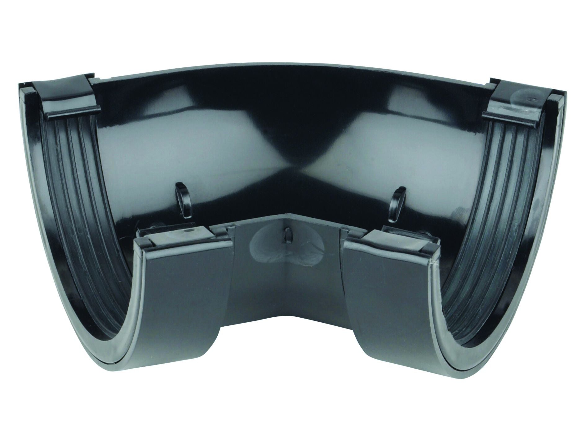 OSMA ROUNDL 0T004B 112mm GUTTER ANGLE 45DEG BLK