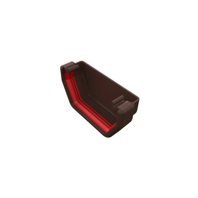 FREEFLOW SQUARE STOP END EXTERNAL LEATHER BROWN FRS607LB