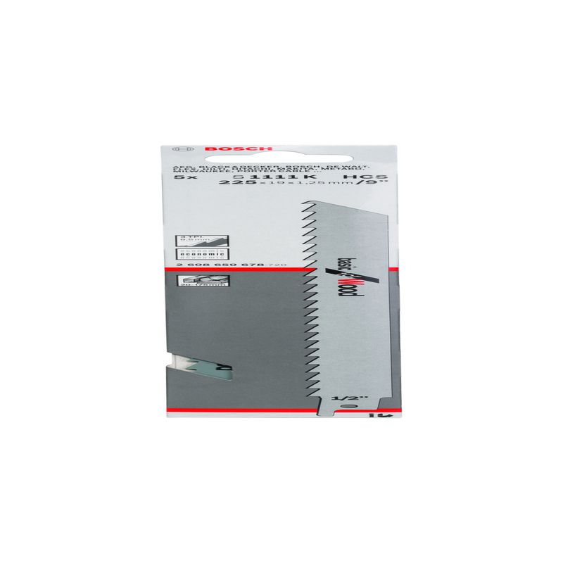 BOSCH 2608650682 PACK OF 5 S1542K WOOD CUTTING RECIPROCATING SAW BLADES