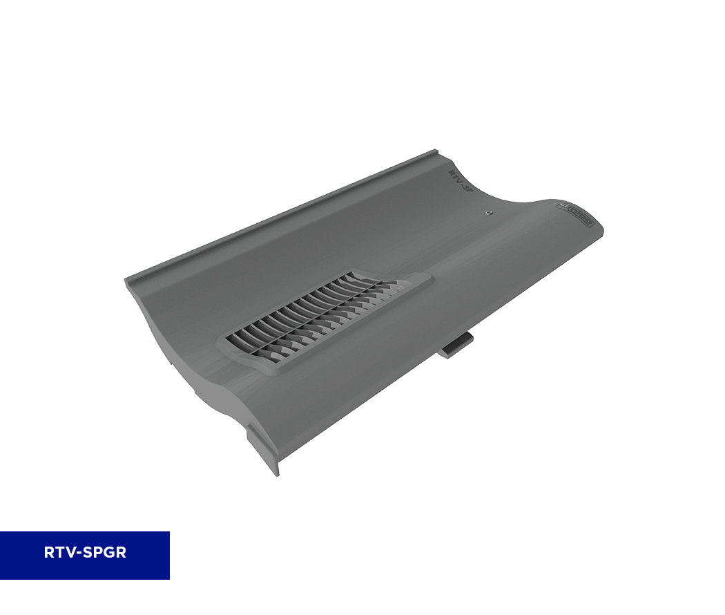 TIMLOC SINGLE PANTILE ROOF TILE VENT GREY RTV-SPGR