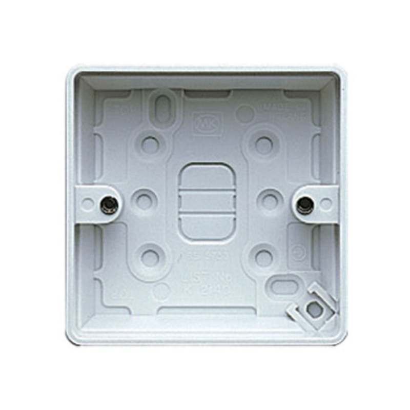 WEW 1-GANG SURFACE BOX 30mm WHITE K2140WHI
