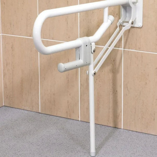AKW 01830WH HINGED FOLD UP DOUBLE HAIR-PIN RAIL WITH ADJUSTABLE LEG 32mm
