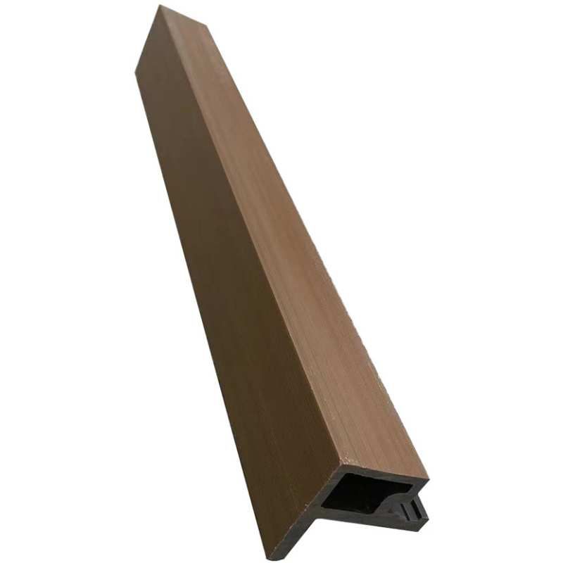 COMPLETE COMPOSITE SLATTED CLADDING END TRIM 49.25 x 49.25 x 2500mm SPICED CEDAR CCESLATSC