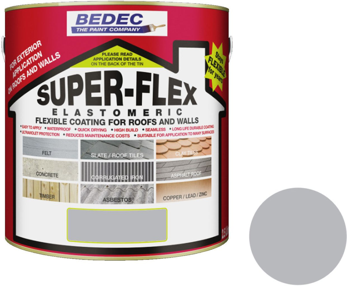 BEDEC SUPERFLEX ROOF COATING 2.5l BEDE2DAB001/40 LIGHT GREY