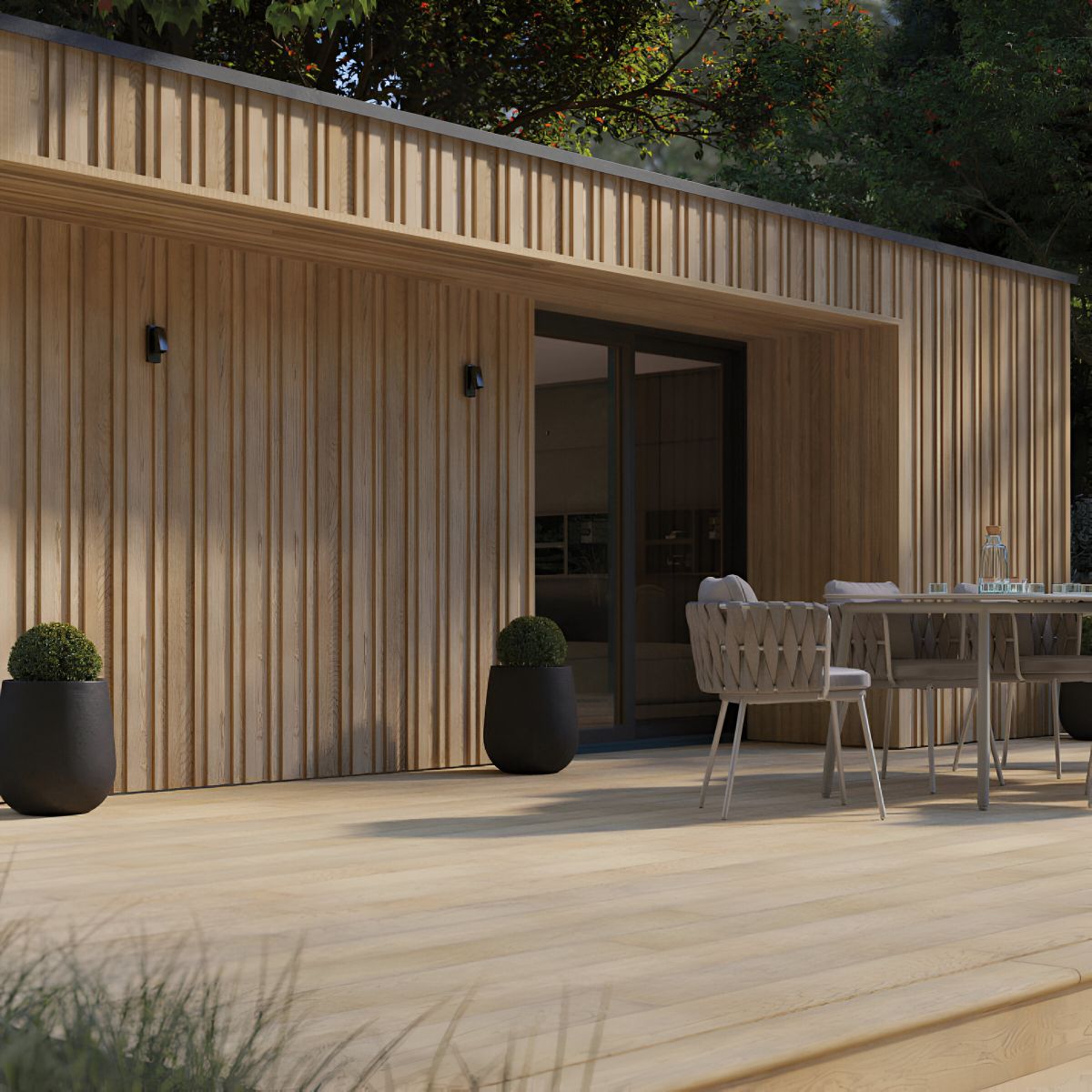 Millboard Envello Cladding Board & Batten + Board 200 x 26 x 3600mm Golden Oak