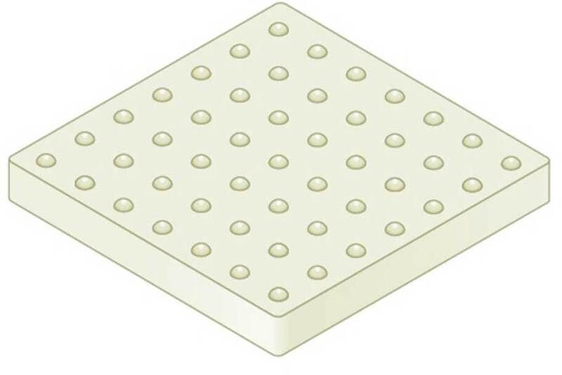 BRETT TACTILE BLISTER PAVING 400 x 400 x 65mm BUFF BPF65BF28