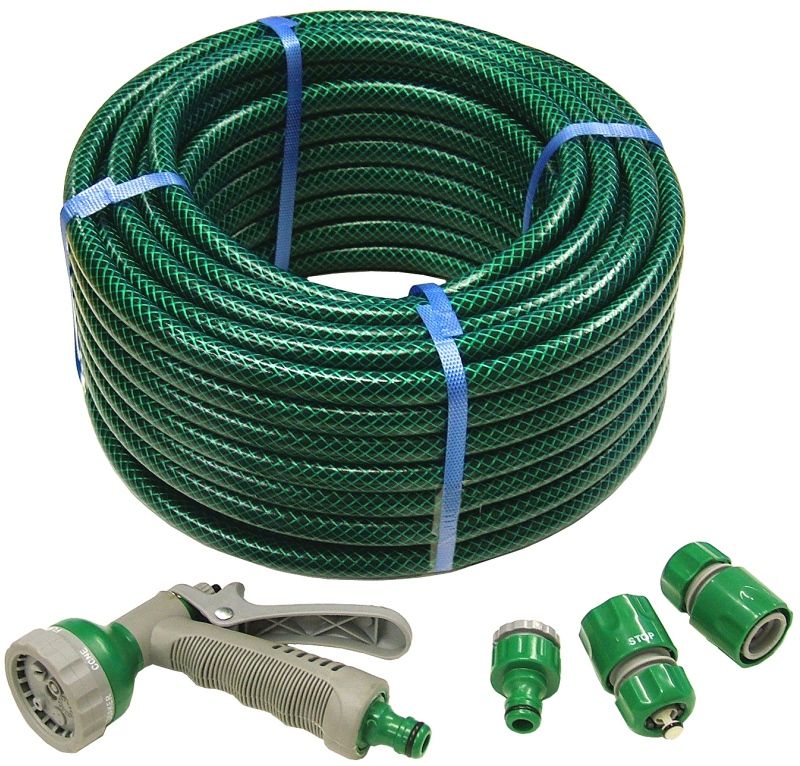 FAITHFULL FAIHOSE30AV HOSE PIPE 30m C/W SPRAY GUN & FITTINGS