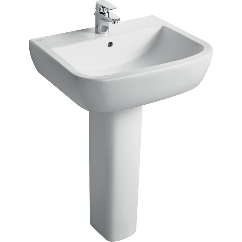 IDEAL STANDARD T058401 TEMPO 1TH BASIN PEDESTAL 600 x 500mm WHITE