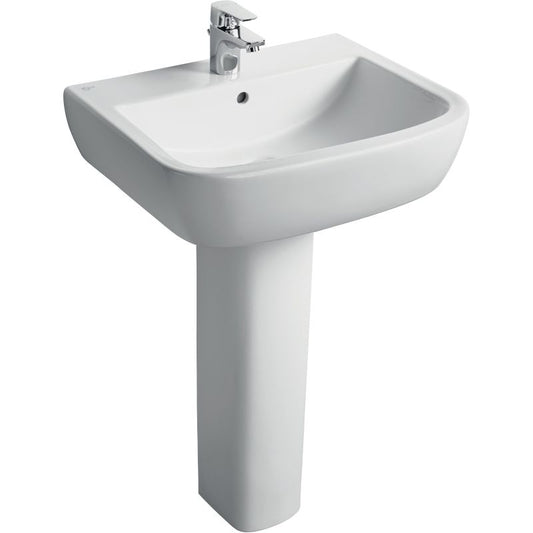IDEAL STANDARD T058401 TEMPO 1TH BASIN PEDESTAL 600 x 500mm WHITE