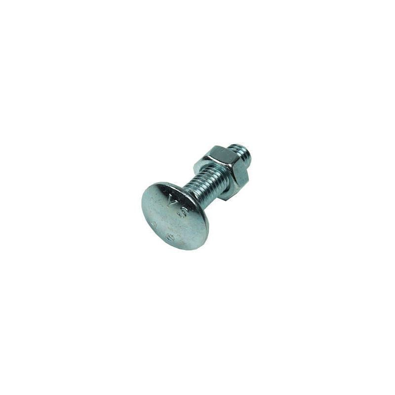UNIFIX PACK 5 M10 x 110mm BZP CUP SQUARE BOLT & & NUT UB3163