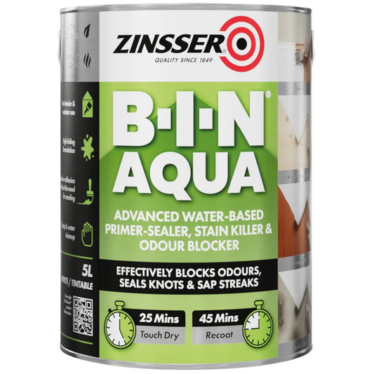 ZINSSER ZN7440001C1 BIN AQUA PRIMER-SEALER-STAIN KILLER-ODOUR BLOCKER 2.5l