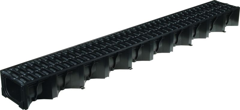 ACO HEXDRAIN A15 CHANNEL 129 x 80 x 1000mm C/W PLASTIC GRATING 19310