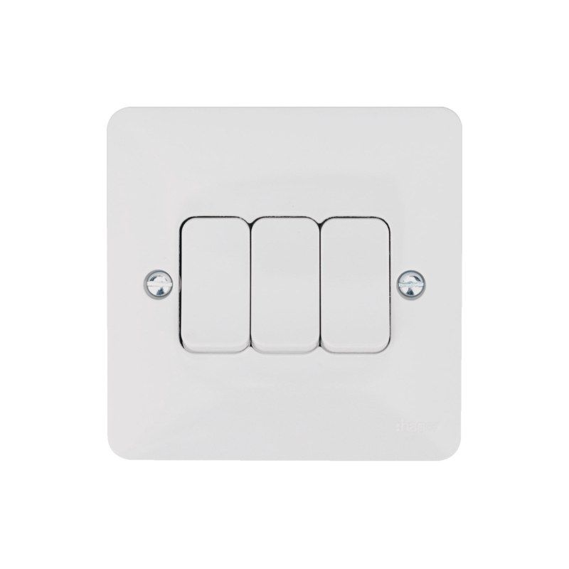 HAGER WMPS32 3 GANG 2 WAY SWITCH