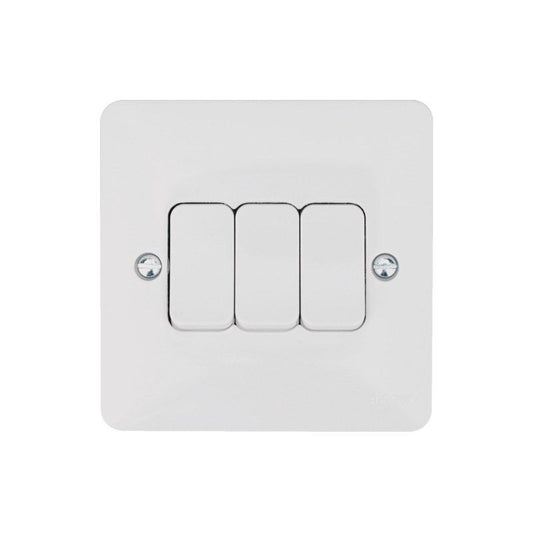 HAGER WMPS32 3 GANG 2 WAY SWITCH