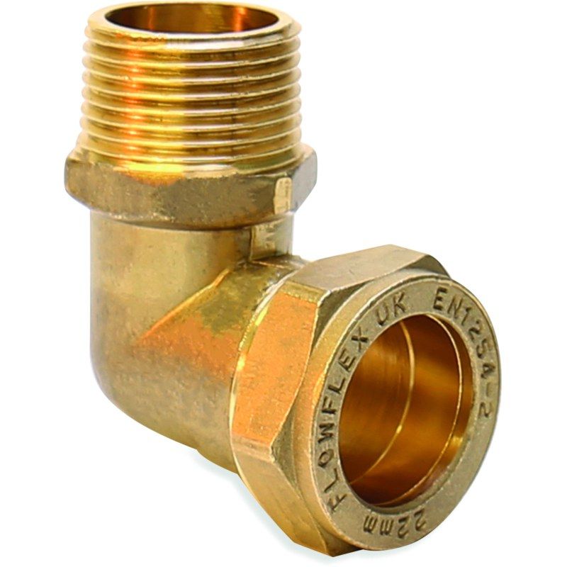 FLOWFLEX COMPRESSION MALE IRON ELBOW 22mm x 3/4" OP802.12