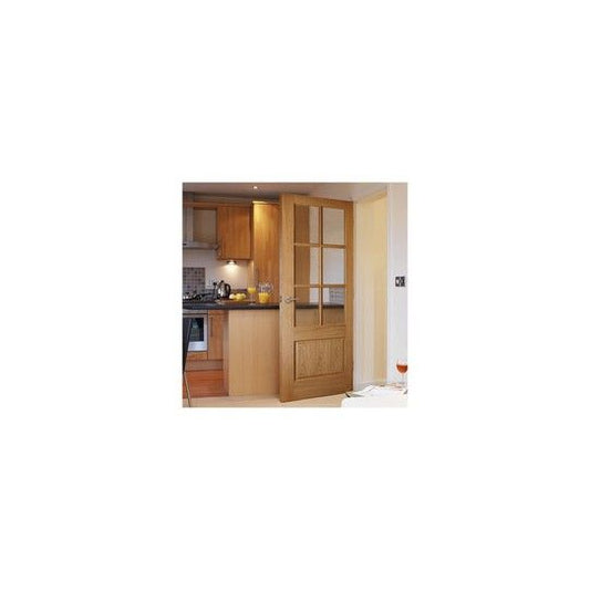 JBK DOVE UNFINISHED INTERNAL OAK GLAZED DOOR 1981 x 838 x 35mm (33") ODOV29