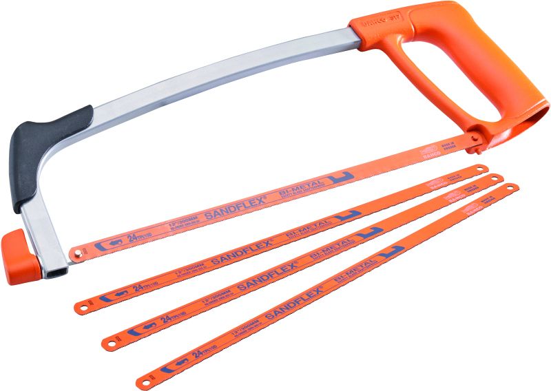BAHCO XMS23HACKBL HACKSAW C/W 3 BLADES 300mm
