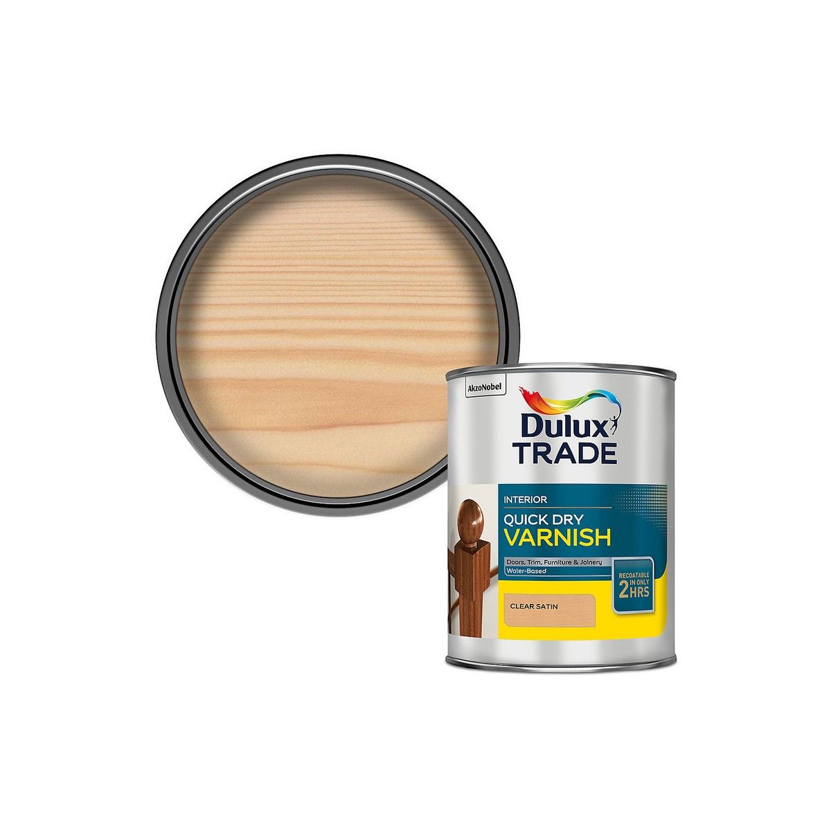 DULUX TRADE QUICK DRYING SATIN VARNISH 1l CLEAR 5092220