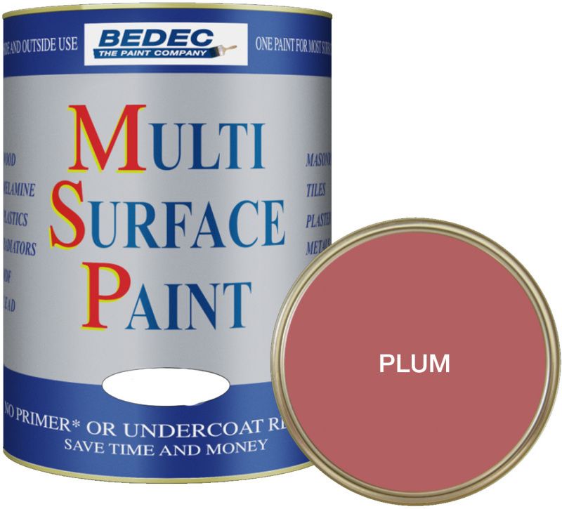 BEDEC SOFT SATIN MULTI SURFACE PAINT 750ml PLUM BEDE2KB1998/29
