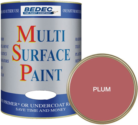 BEDEC SOFT SATIN MULTI SURFACE PAINT 750ml PLUM BEDE2KB1998/29