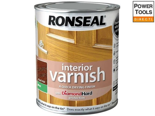 RONSEAL INTERIOR VARNISH 250ml MATT DARK OAK 36857