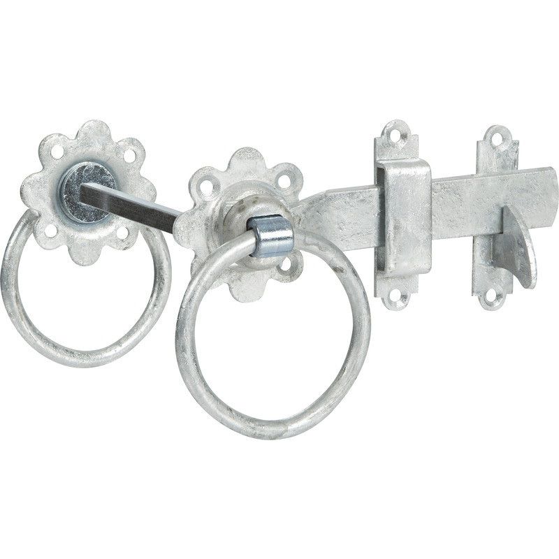 150mm 6" No 1136 GALV PLAIN RING GATE LATCH PREPACKED 1136PP0150GV