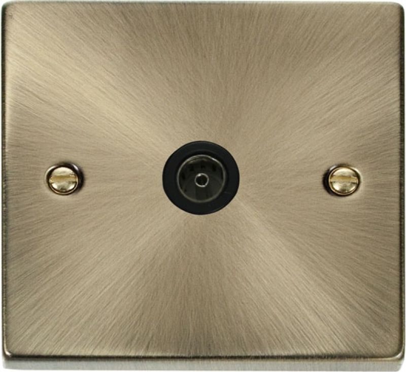 CLICK VPAB065BK COAX SOCKET ANTIQUE BRASS