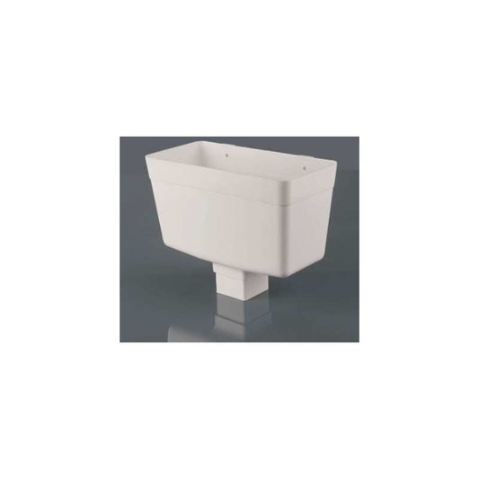 BRETT DOWNPIPE SQUARE RAINWATER HEAD ARCTIC WHITE BR511A