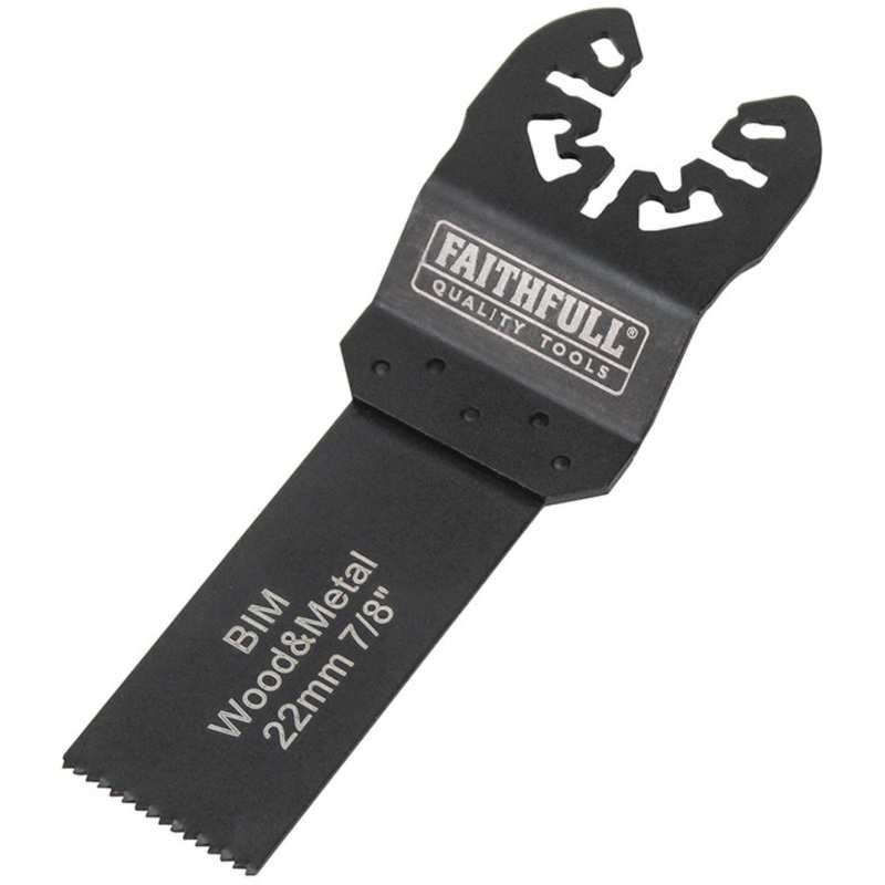 FAITHFULL FAIMFWM22B MULTI-TOOL WOOD/METAL BLADE 22mm (PACK 5)