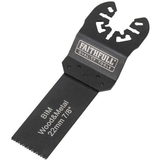 FAITHFULL FAIMFWM22B MULTI-TOOL WOOD/METAL BLADE 22mm (PACK 5)