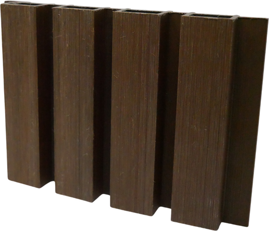 COMPLETE COMPOSITE SLATTED CLADDING 2500 x 220 x 26mm WALNUT CCSLATW