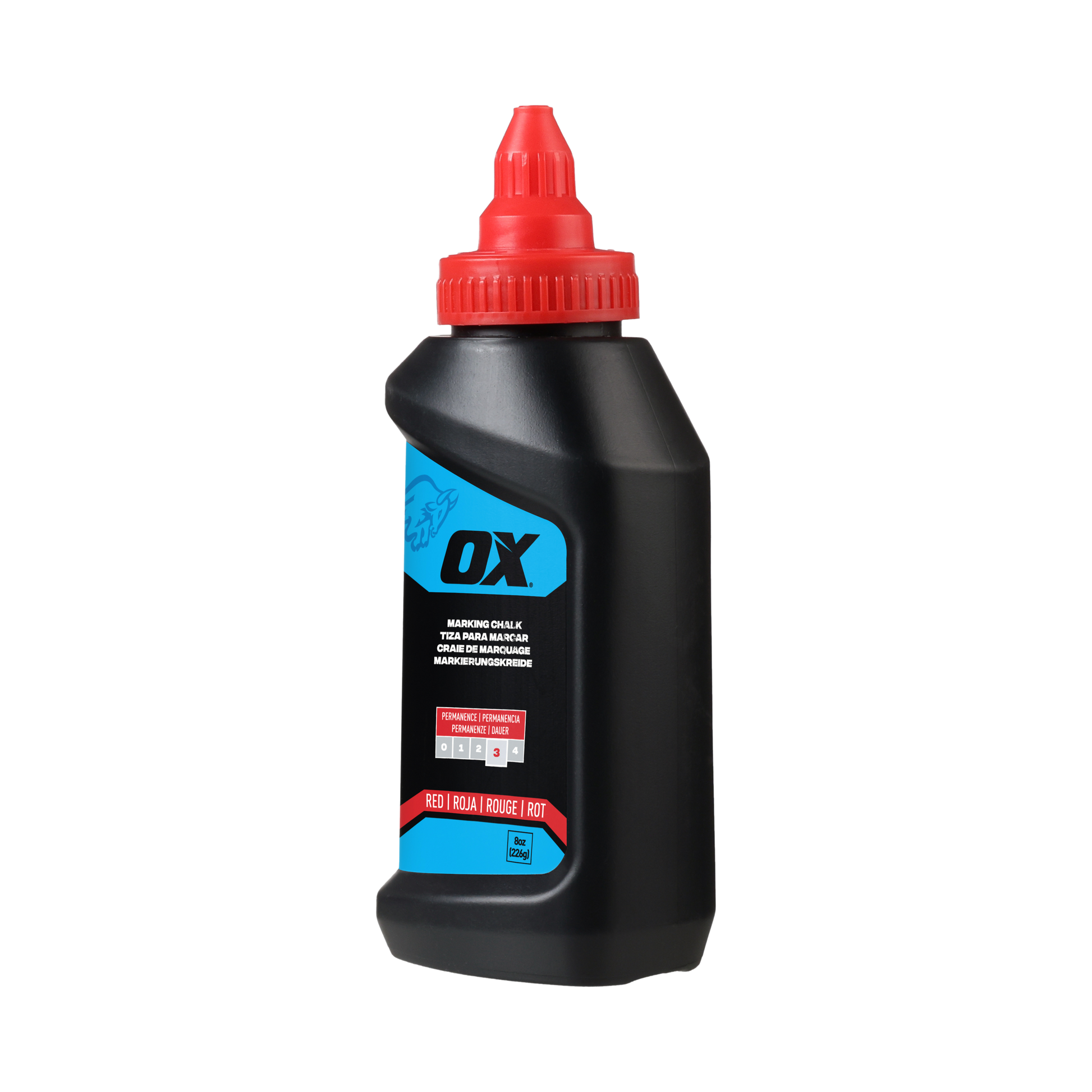 OX-P630805 STANDARD CHALK POWDER 226g RED PERMANENCE 3